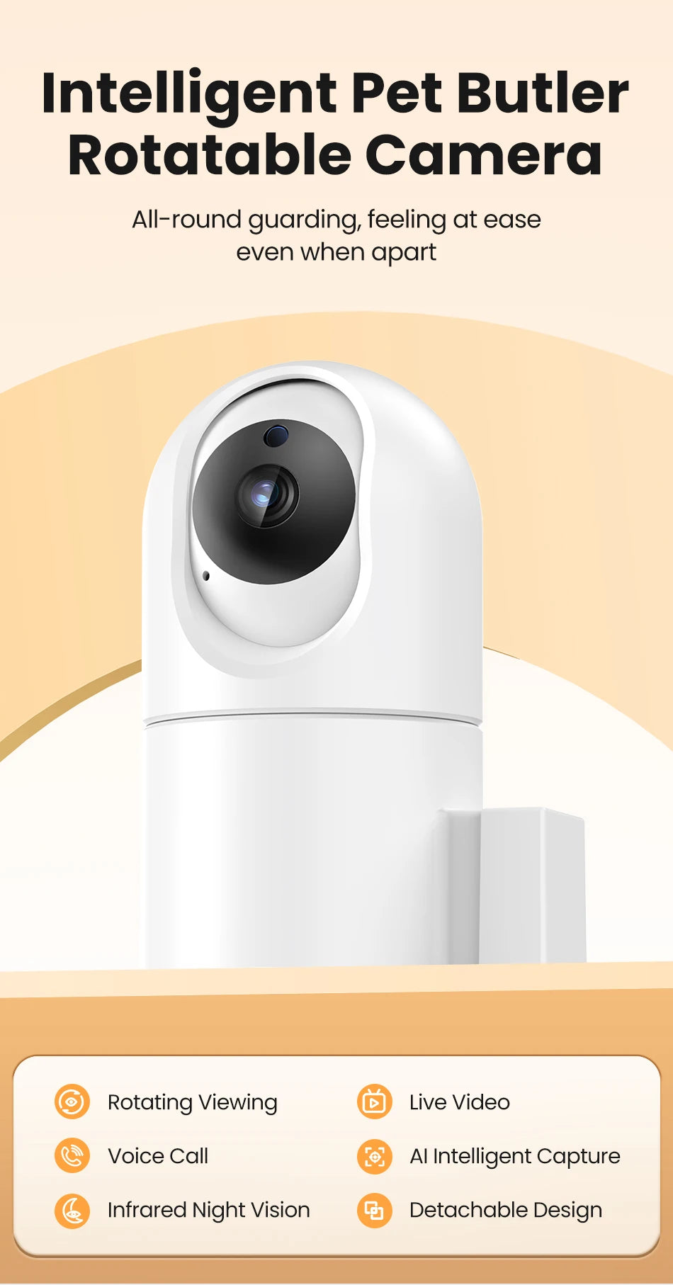 ROJECO 4L Automatic Cat Feeder With 360°Rotating Camera Vedio WiFi Cat Food Dispenser Pet Smart Voice Auto Feeder For Cats Dogs