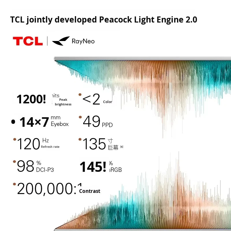 brand new RayNeo Air 4 Pro smart AR glasses HD giant screen viewing glasses Supports HDR10, Micro-OLED dual-layer screen clearer