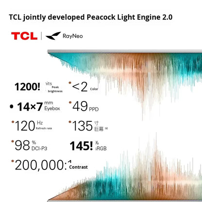 brand new RayNeo Air 4 Pro smart AR glasses HD giant screen viewing glasses Supports HDR10, Micro-OLED dual-layer screen clearer