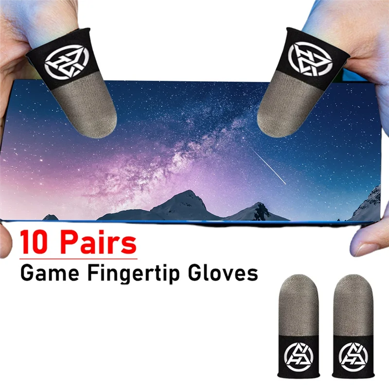 ABFM-20Pcs Mobile Gaming Finger Sleeves For PUBG Anti-Slip Breathable Thumb Protectors Gamer Finger Covers Enhanced Gameplay