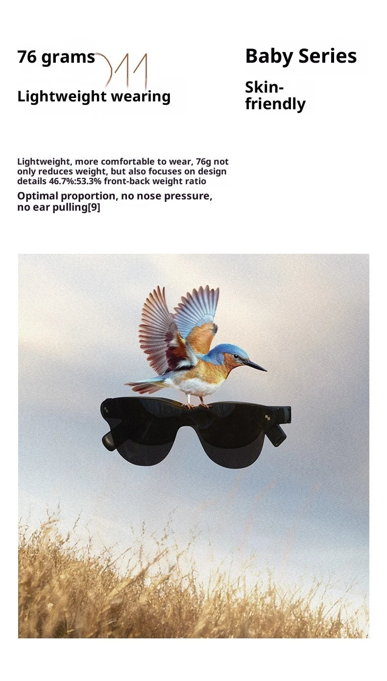 brand new RayNeo Air 4 Pro smart AR glasses HD giant screen viewing glasses Supports HDR10, Micro-OLED dual-layer screen clearer