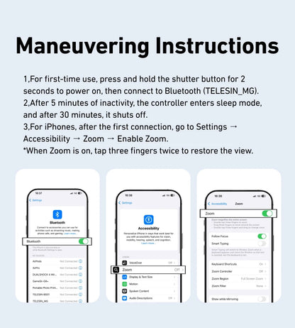 TELESIN Magnetic Phone Camera Shoot Hand Grip Phone Holder Shooting Aid Remote Control Handle for Iphone HUAWEI SAMSUNG Phone