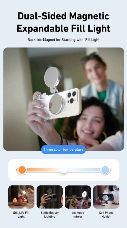 TELESIN Magnetic Phone Camera Shoot Hand Grip Phone Holder Shooting Aid Remote Control Handle for Iphone HUAWEI SAMSUNG Phone