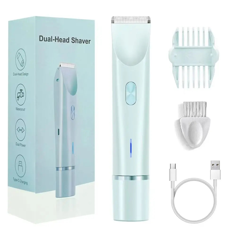 2025 Waterproof Rechargeable Electric Shaver Mini Women Bikini Trimmer Body Hair Remover Mini Double Headed Electric Epilator