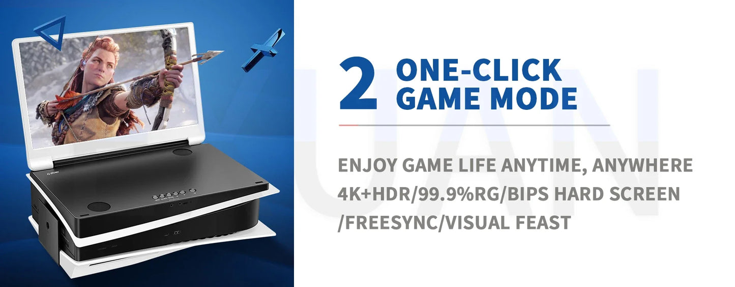 G-story Portable Monitor For PS5 Gaming Display IPS 2K 120Hz 4K+HDR 60Hz Multifunctional Integrated Switch Game Screen