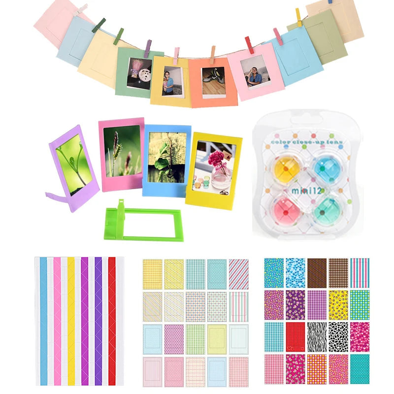 Original Fujifilm Instax Mini 12 Camera + 20 Sheets Instax Mini Film+ Album +Case Bag+ 10 in 1 Kits For Girl New Year Day Gifts