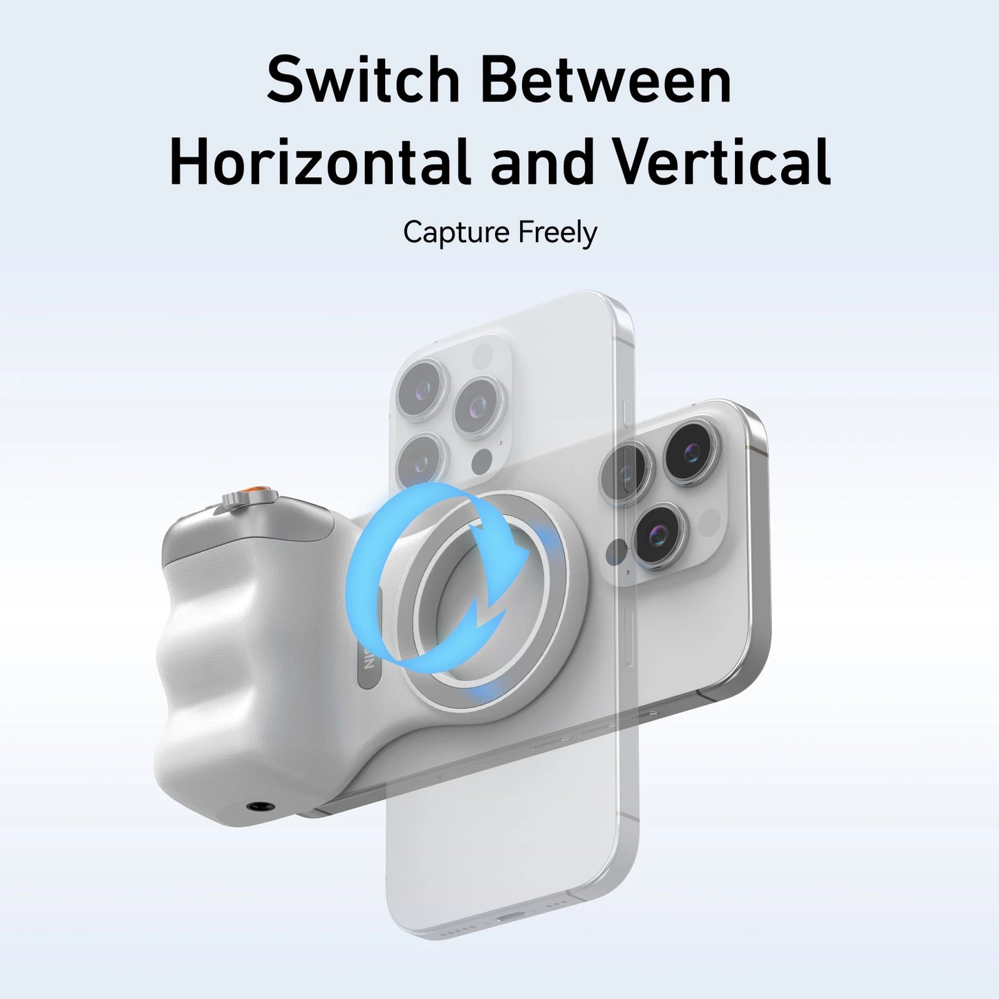 TELESIN Magnetic Phone Camera Shoot Hand Grip Phone Holder Shooting Aid Remote Control Handle for Iphone HUAWEI SAMSUNG Phone