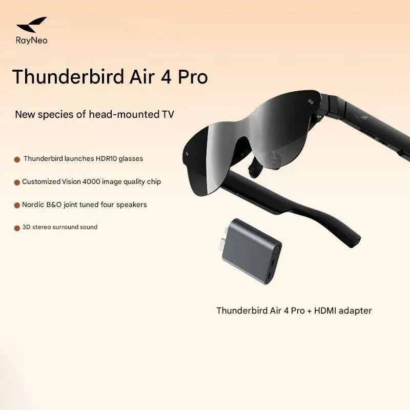 brand new RayNeo Air 4 Pro smart AR glasses HD giant screen viewing glasses Supports HDR10, Micro-OLED dual-layer screen clearer