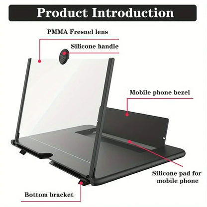 Screen Magnifier Amplifier HD New Phone Holder Screen Amplifier Video Phone Amplifier Screen Phone Projector for All Smartphones