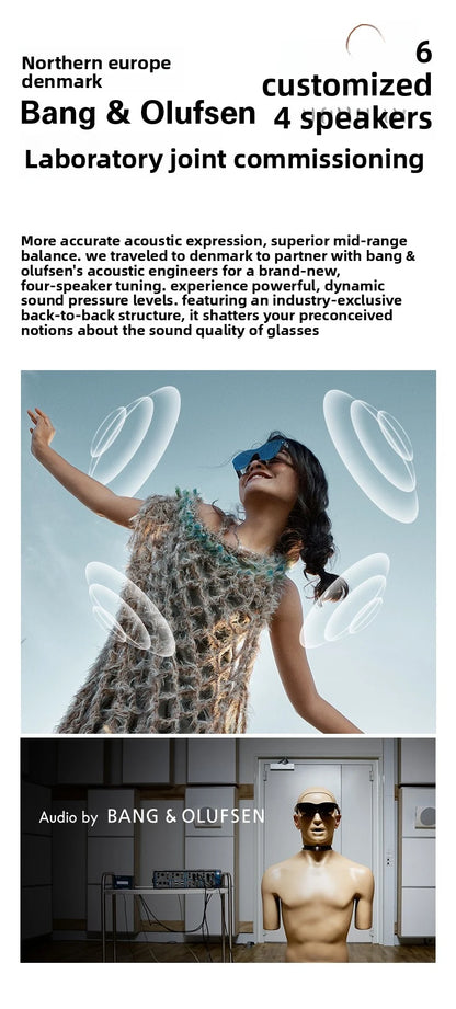 brand new RayNeo Air 4 Pro smart AR glasses HD giant screen viewing glasses Supports HDR10, Micro-OLED dual-layer screen clearer