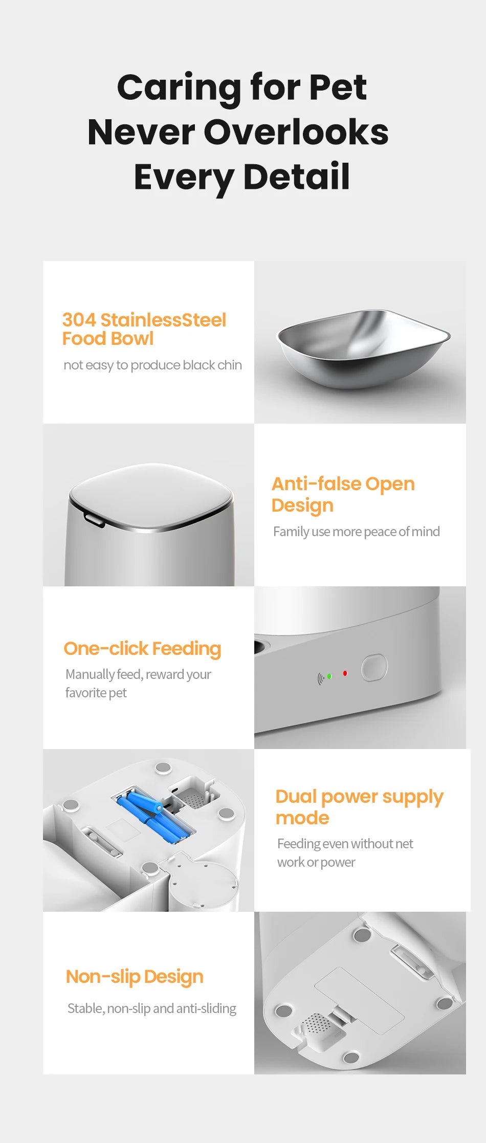 ROJECO 4L Automatic Cat Feeder With 360°Rotating Camera Vedio WiFi Cat Food Dispenser Pet Smart Voice Auto Feeder For Cats Dogs