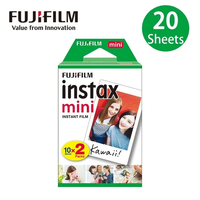 Original Fujifilm Instax Mini 12 Camera + 20 Sheets Instax Mini Film+ Album +Case Bag+ 10 in 1 Kits For Girl New Year Day Gifts