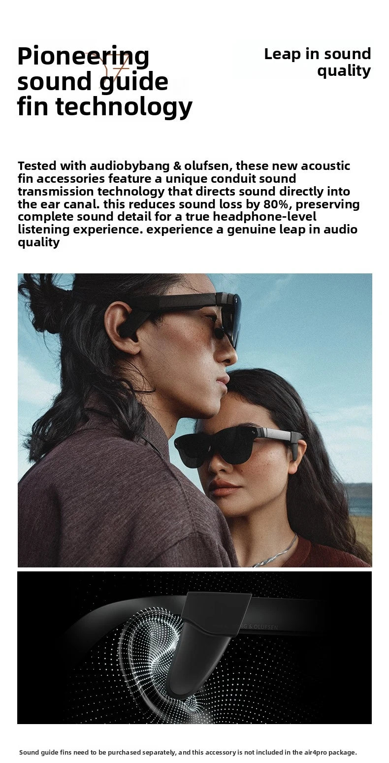 brand new RayNeo Air 4 Pro smart AR glasses HD giant screen viewing glasses Supports HDR10, Micro-OLED dual-layer screen clearer